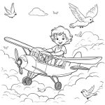 Mewarnai gambar pilot untuk anak tk