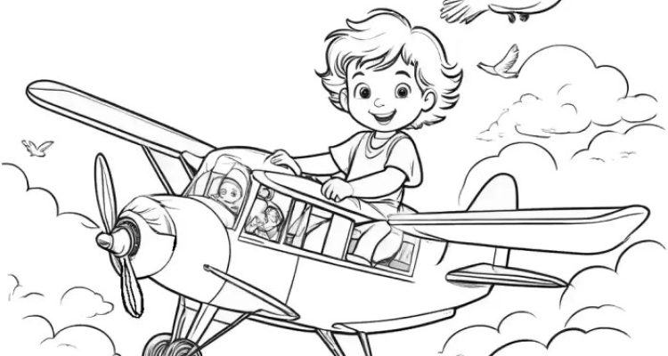 Mewarnai gambar pilot untuk anak tk