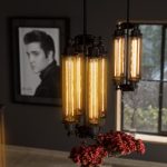 Light vanity chandelier fixture bk