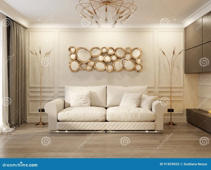 Wohnzimmer deko gold beige