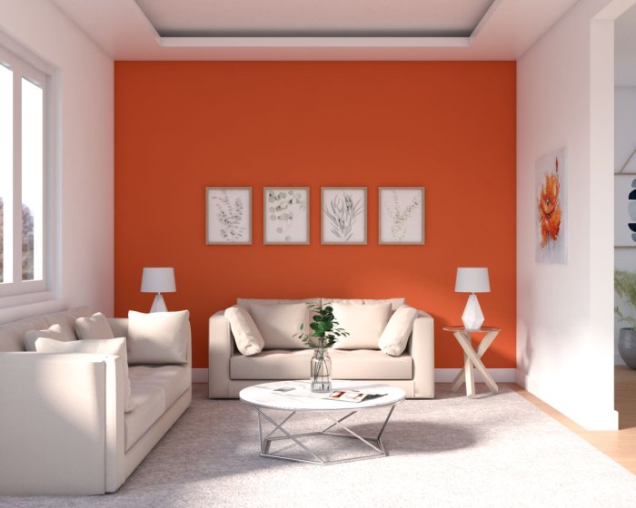 Orange living room design sofa white ideas color wohnzimmer minimalism style farbgestaltung im designs